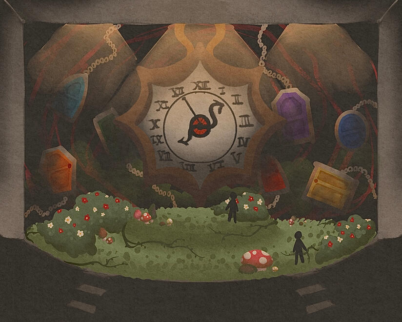 —:: once upon a time… to die | “holding screen” stage concept art 1 (2025)