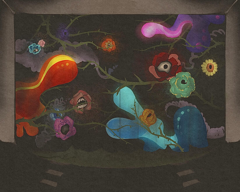 —:: once upon a time… to die | “toxic / poison / poison” stage concept art (2025)